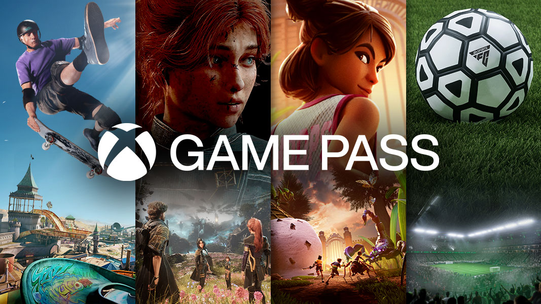 Multiple blades of game-art for different games available with Xbox Game Pass.