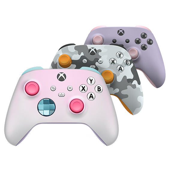 Detail view of XBOX Design Lab controllers