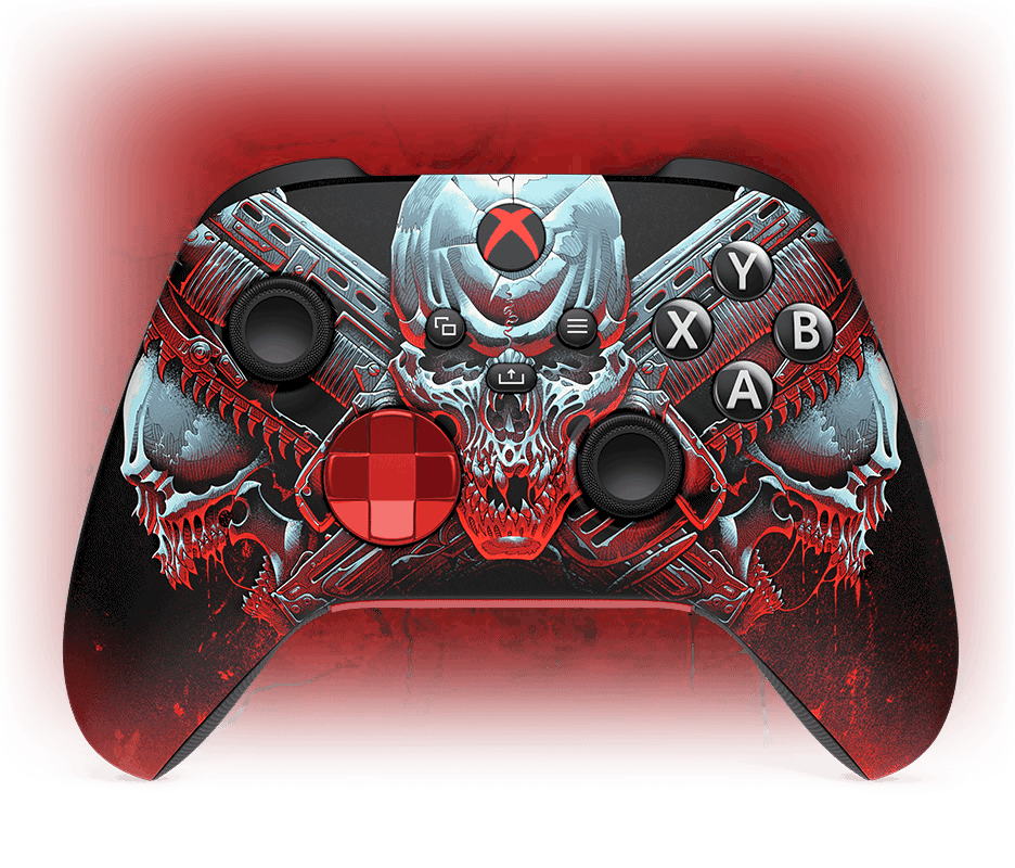 Vooraanzicht van aanpasbare XBOX draadloze controller - Gears of War: E-Day Limited Edition