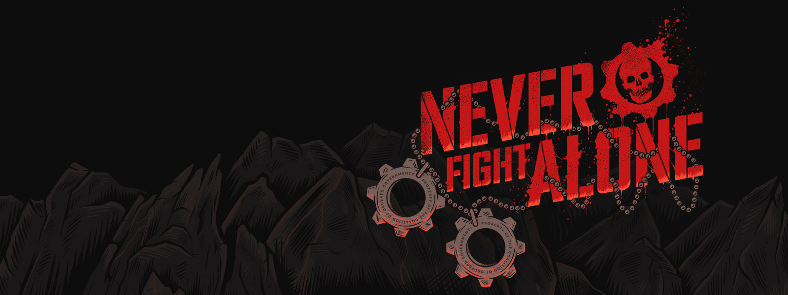 taustakuva, jossa näkyvät sanat never fight alone