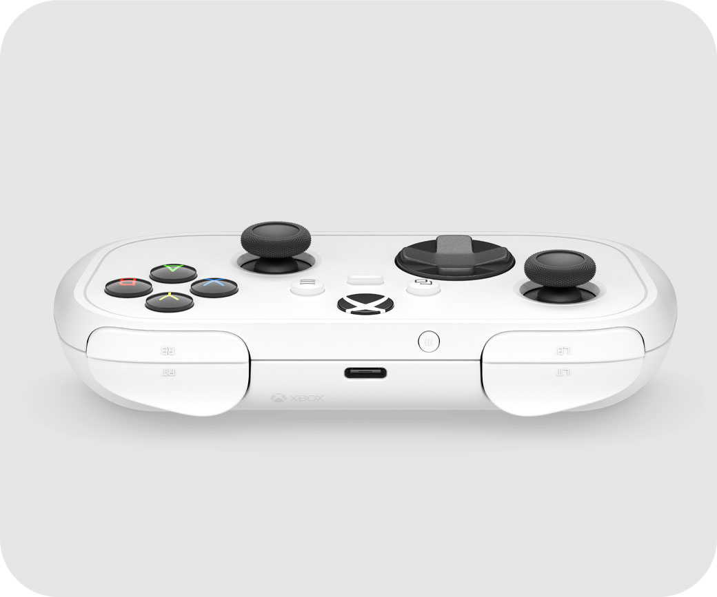 Vista dos botões superiores do Xbox Nano