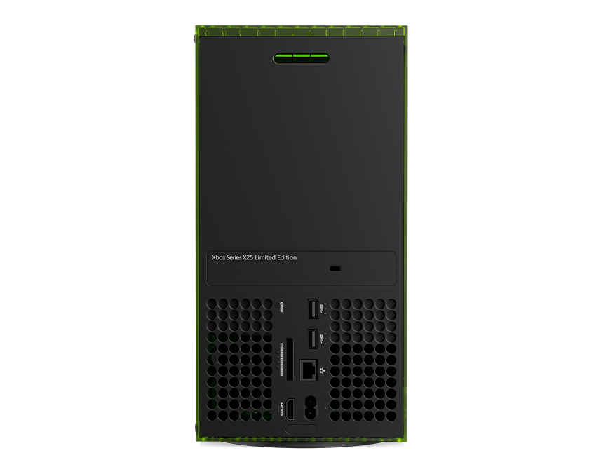 Back panel of the XBOX Series X25 Limited Edition