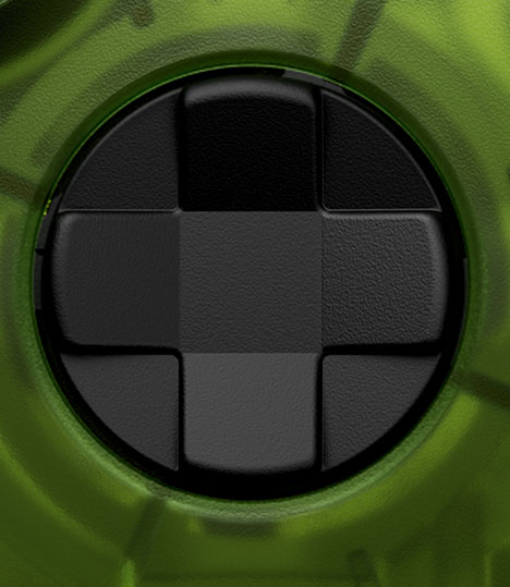 Close up of controller D-pad