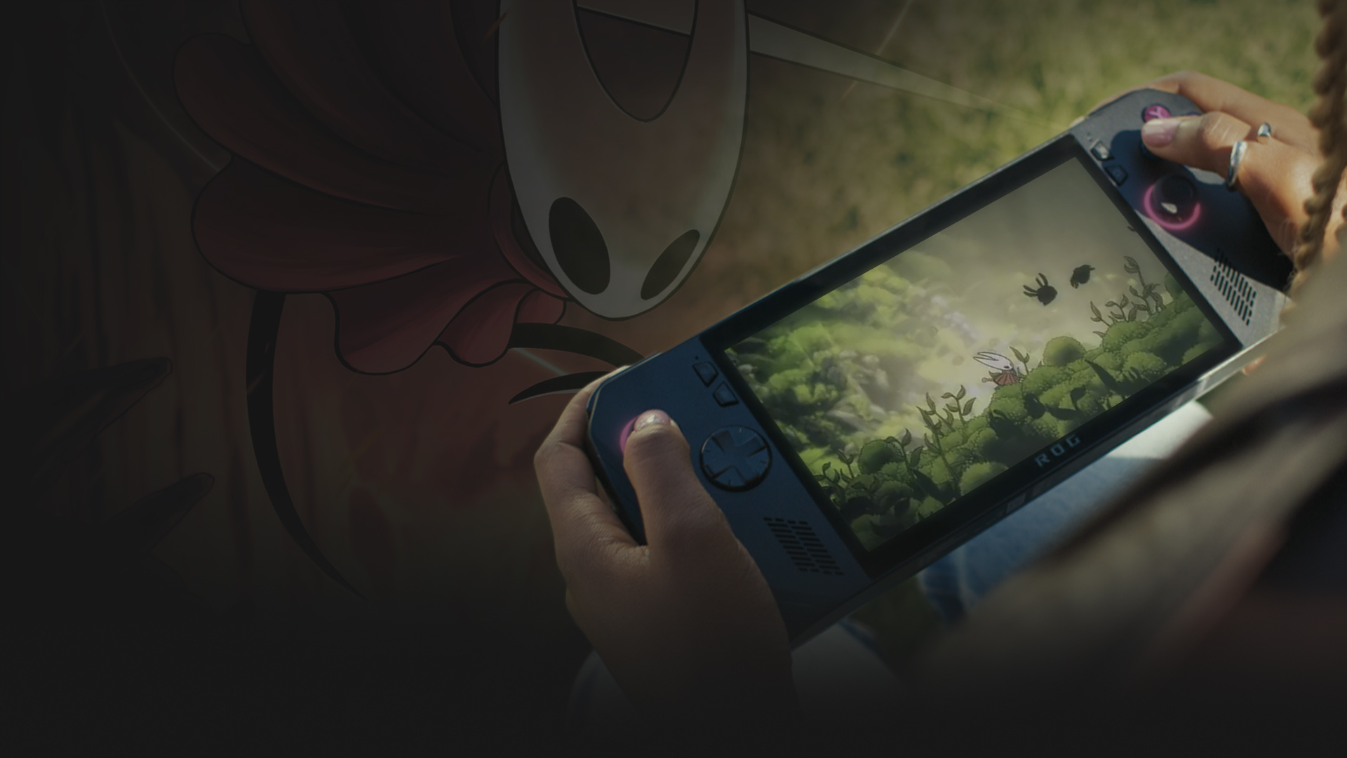 Hollow knight Silksong game play on a ROG Xbox Ally X