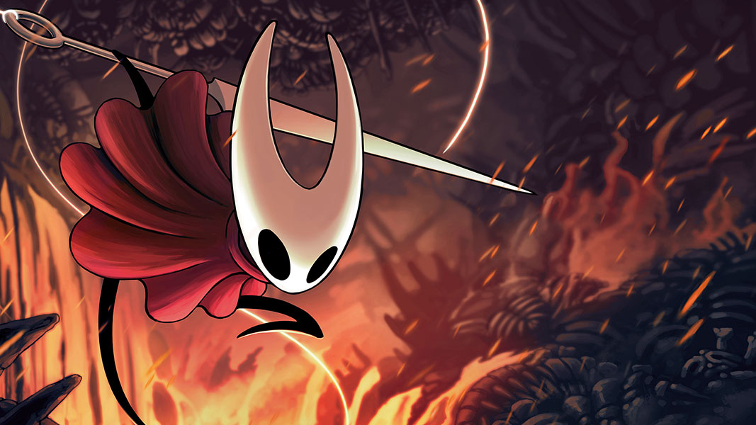 Characters from Hollow Knight: Silksong in action