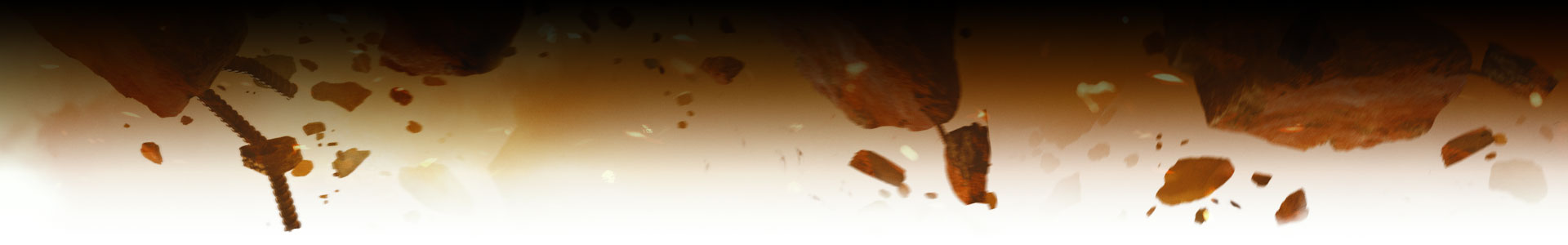 Transitional image showing crumbling debris.