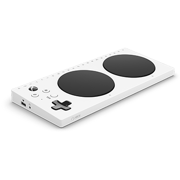 Vue de côté de la manette adaptative Xbox