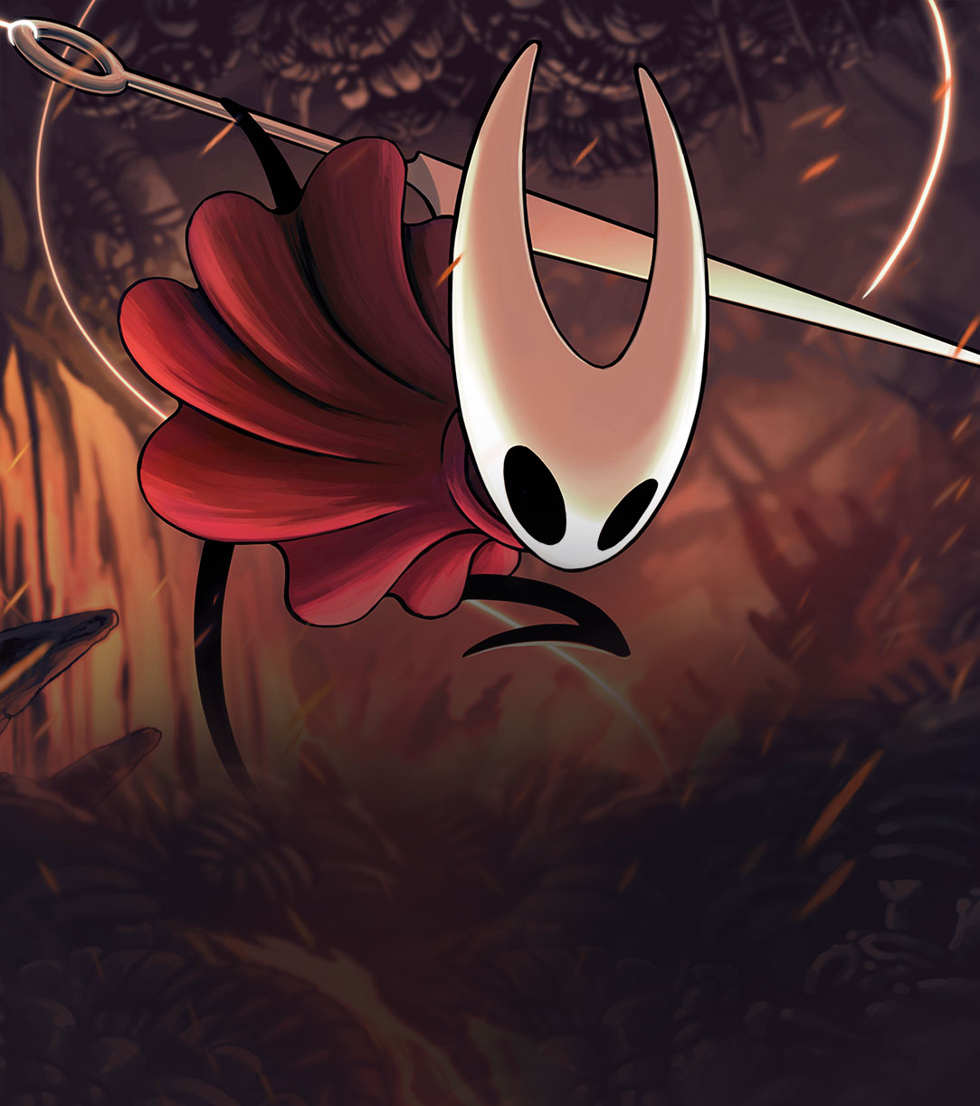 Postavy z Hollow Knight: Silksong v akci