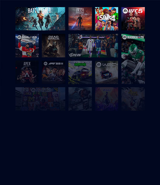A collection of games published by EA, including EA SPORTS FC 26, Madden NFL 26 and more.