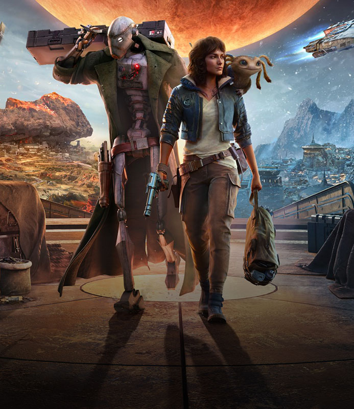 Recently added, an image card showing game art from Star Wars Outlaws.