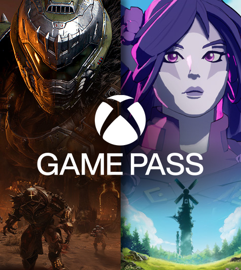 Multiple blades of game-art for different games available with Xbox Game Pass.