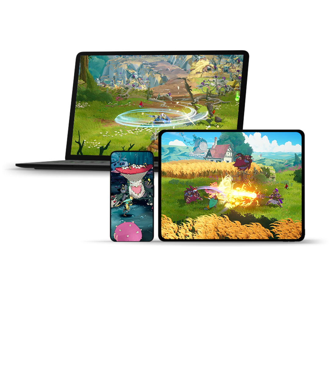 front view of three different monitor screens displaying Xbox games