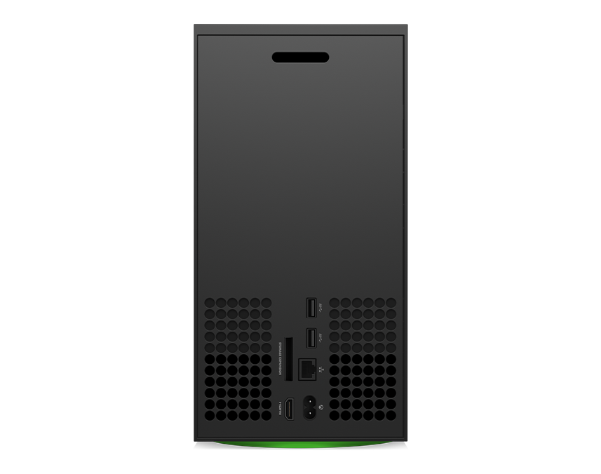 El panel posterior de la Xbox Series X: 2 TB Edición Especial Galaxy Black