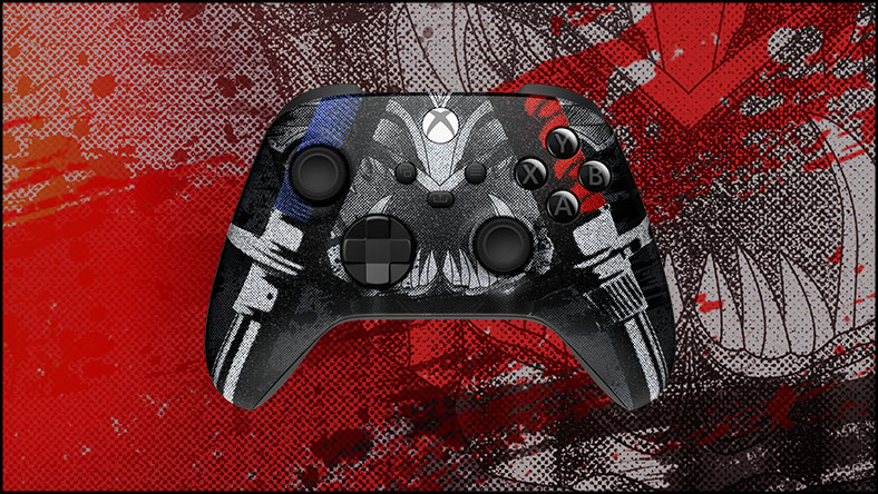 Vista anteriore del Controller Wireless per Xbox – controller NINJA GAIDEN 4