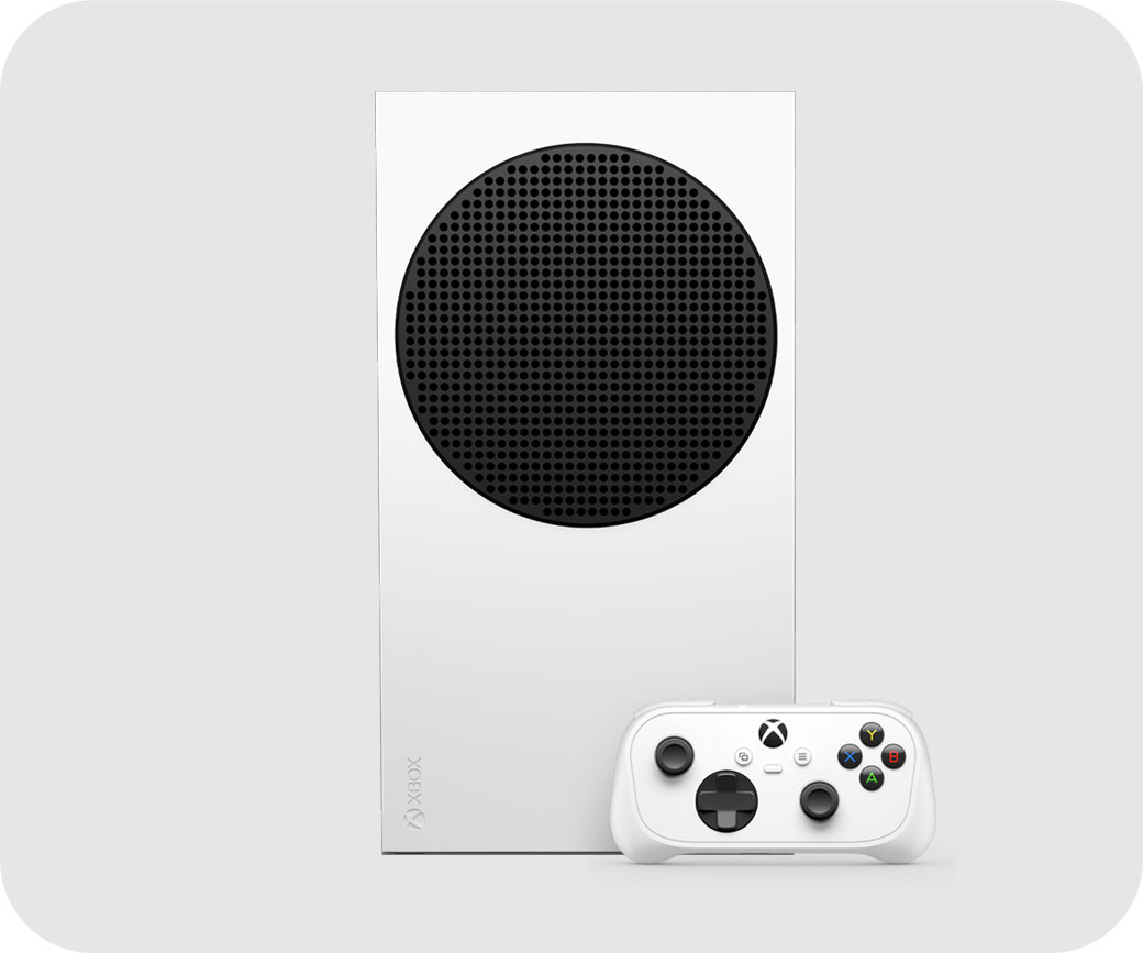 XBOX Series X|S console behind an XBOX Nano Controller