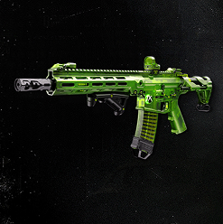 Angled view of the 25th Anniversary Edition of the Inner Circuit Weapon Blueprint