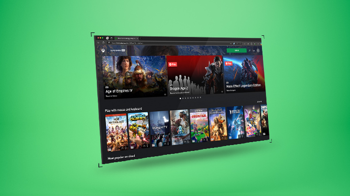 Web browser with Xbox Dashboard