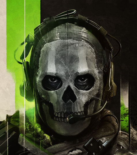 Ghost looking out with a series look in his eyes
