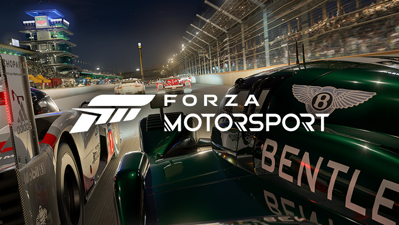 Forza Motorsport, view of various cars racing along a race track