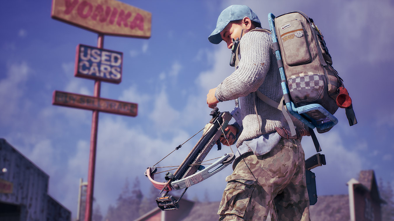 Vehicle chase against zombies on a rural road in State of Decay 3