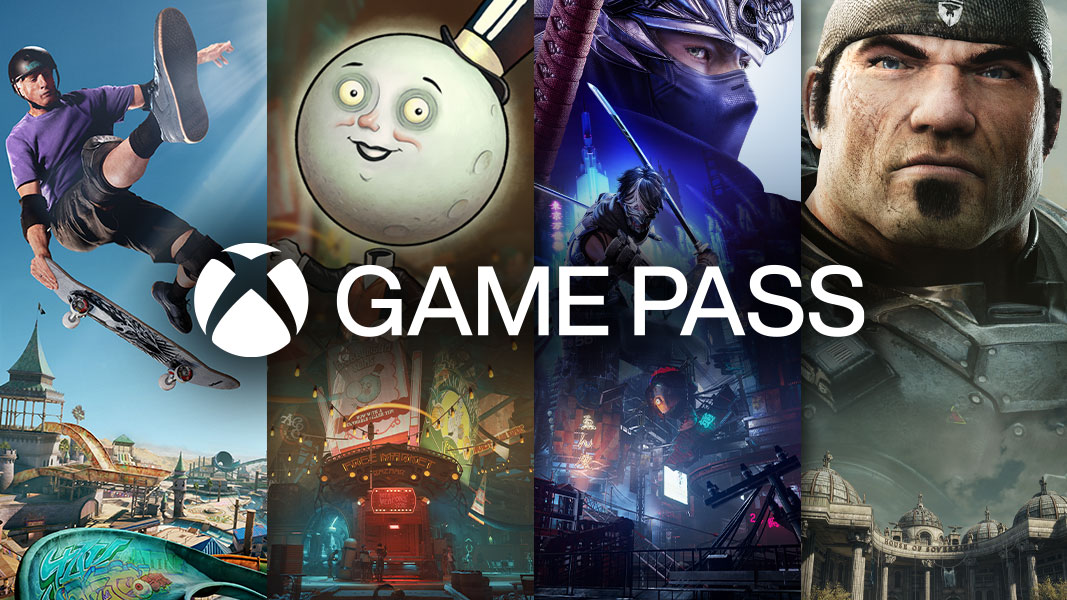 Multiple blades of game-art for different games available with Xbox Game Pass.