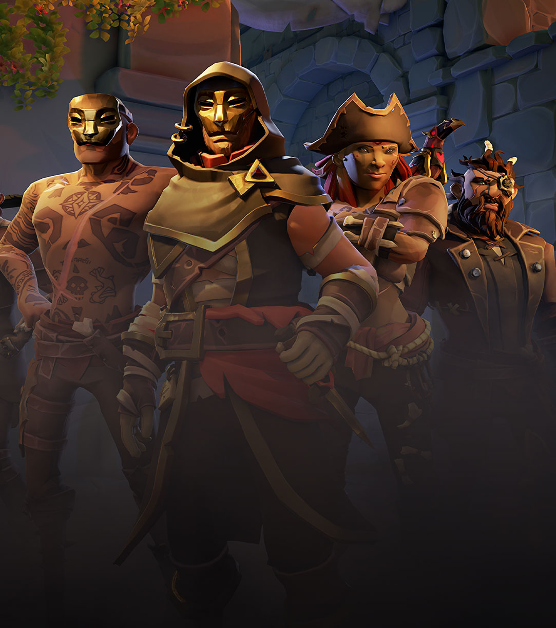 Flameheart's loyal followers stand imposingly.