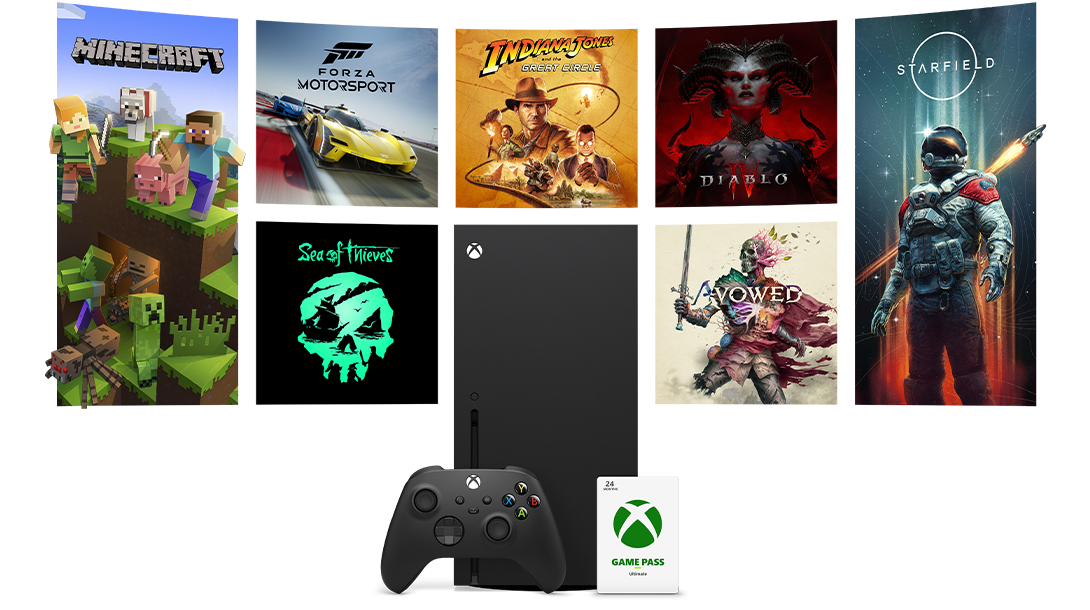 Xbox All Access, Xbox Series X avec personnages de jeux Xbox