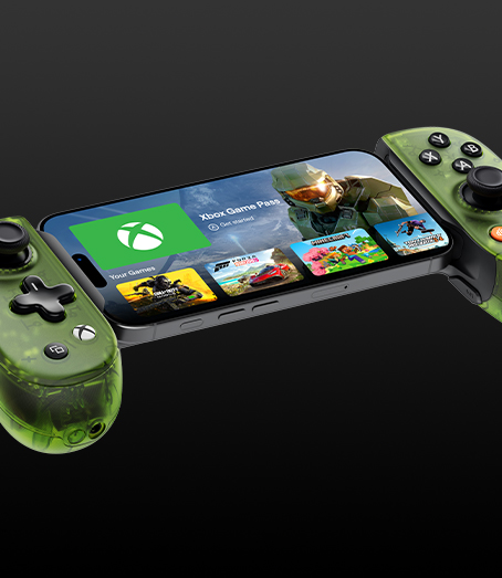 Left angle of the Backbone controller with the home dashboard open