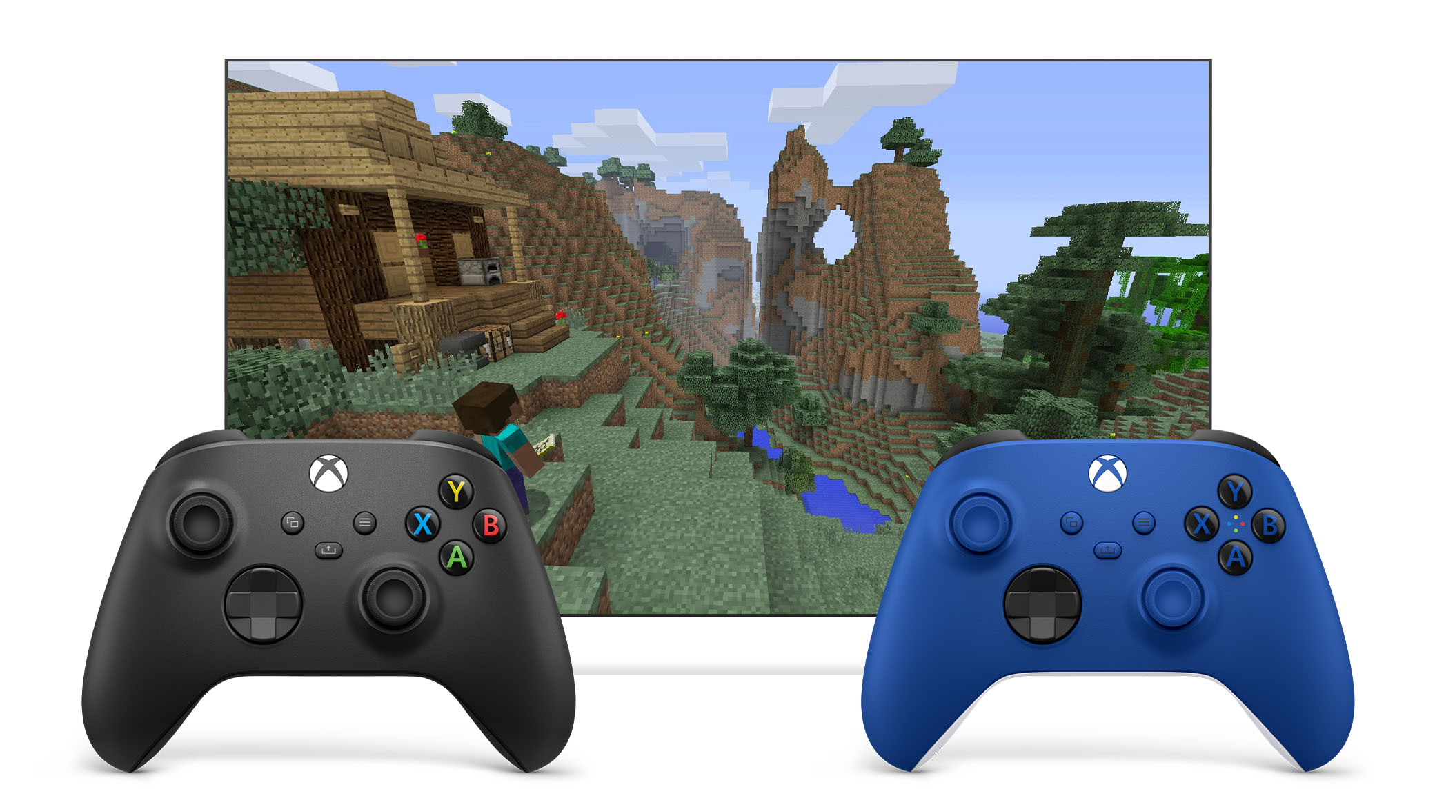 Co-pilot 連結兩台控制器，共同遊玩 Minecraft。