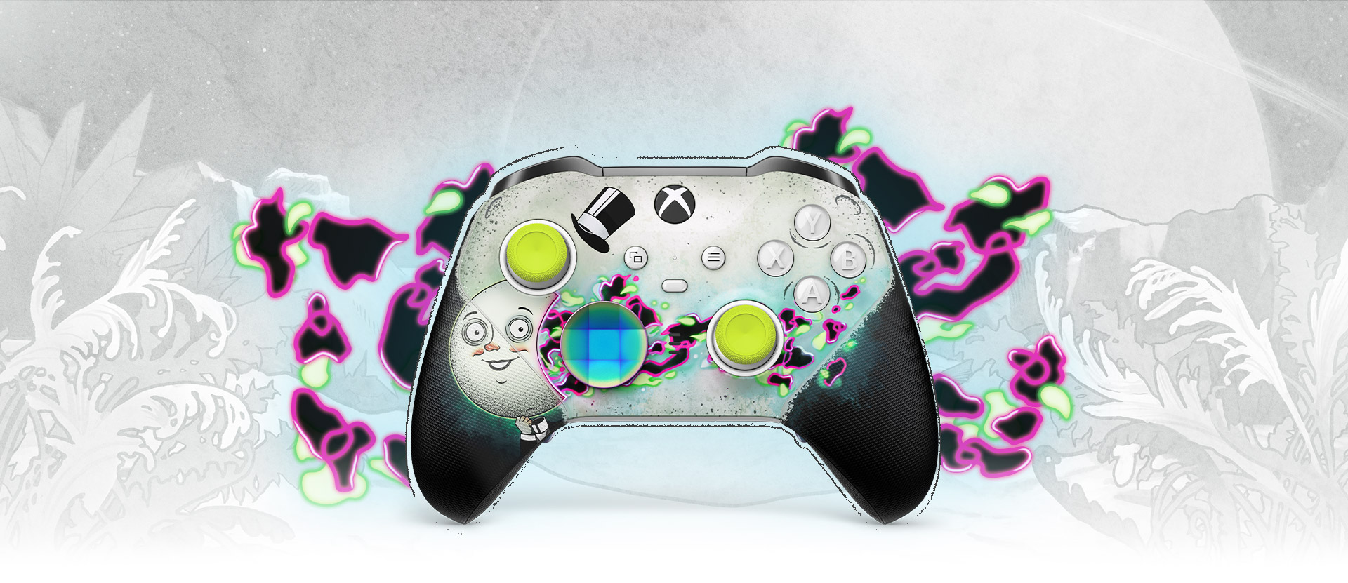 Vue de face de la manette sans fil Xbox Elite Series 2 personnalisable – The Outer Worlds 2