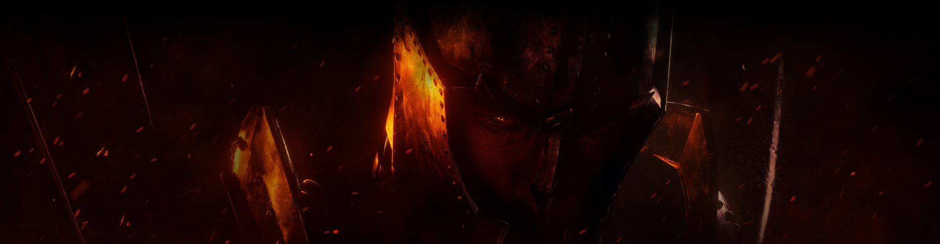 クヴァッチの英雄がヘルメットのバイザー越しに覗き込んでいます。