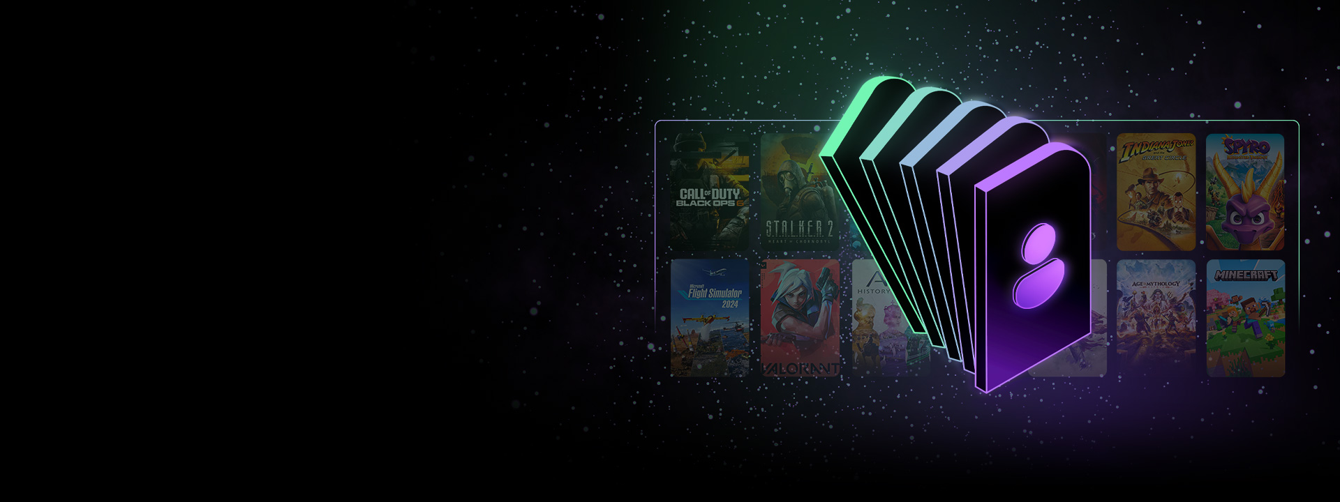 PC Game Pass-Titel vor einem dunklen Weltraumhintergrund
