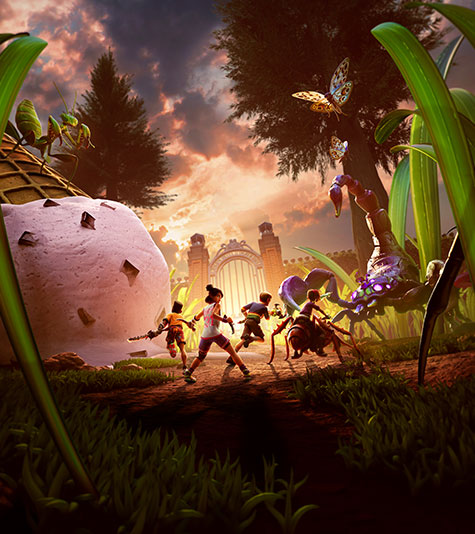 A group of four miniaturized friends defend themselves from a fierce scorpion.