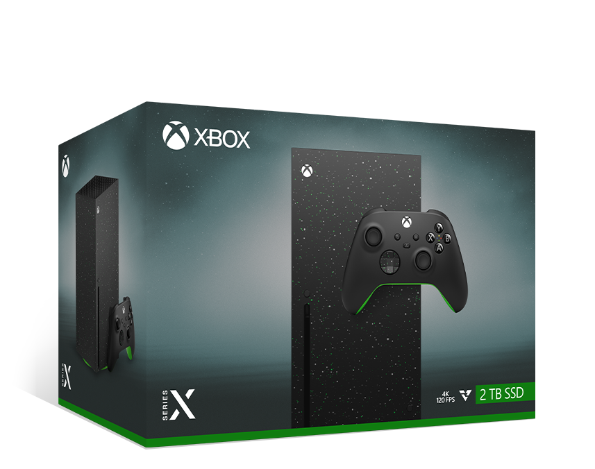 Xbox Series X – 2TB Galaxy Black Special Edition with Xbox Wireless Controller - Galaxy Black Special Edition box