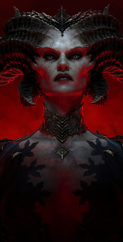 Diablo IV, close-up of Lilith