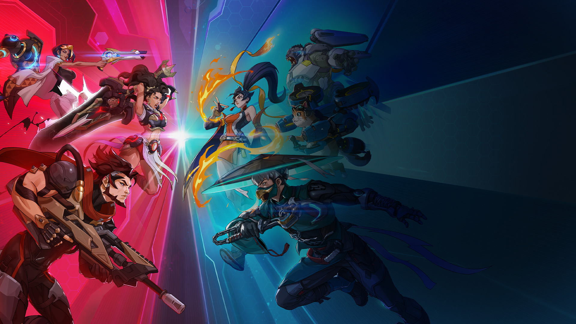 Members of Talon clash with Overwatch agents in a climactic duel.