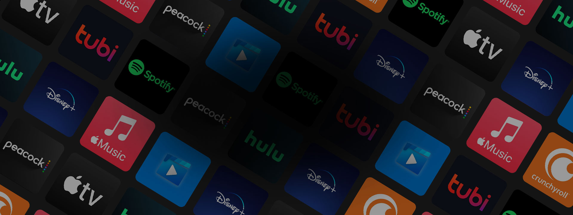 Mosaico de apps de streaming y entretenimiento para Xbox