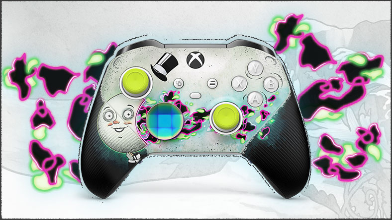 Front view of the Xbox Elite Wireless Controller Series 2 – The Outer Worlds 2 controller