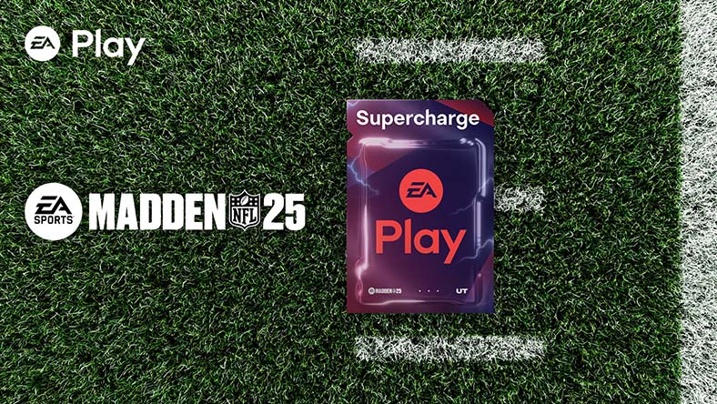 EA Play, EA Sports Madden NFL 25, a Supercharge pack on a football field