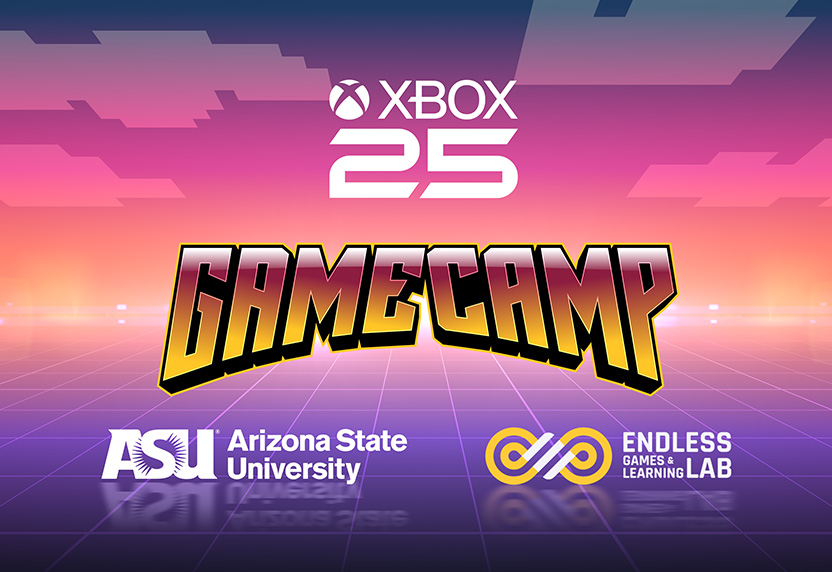 XBOX Game Camp x Arizona State University and Endless Games & Learning Lab logo.