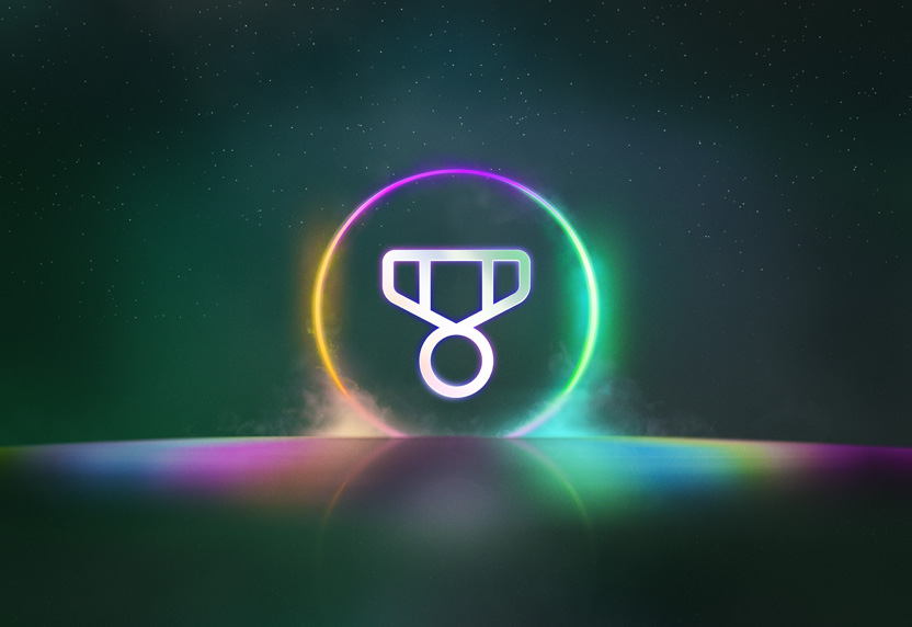 Illuminated award ribbon icon