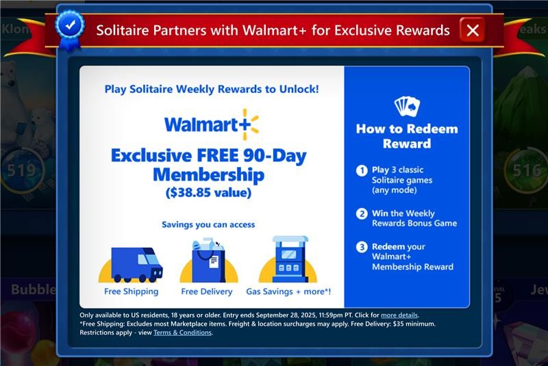 Walmart+ membership with Microsoft Solitaire & Casual Games FAQ | Xbox ...